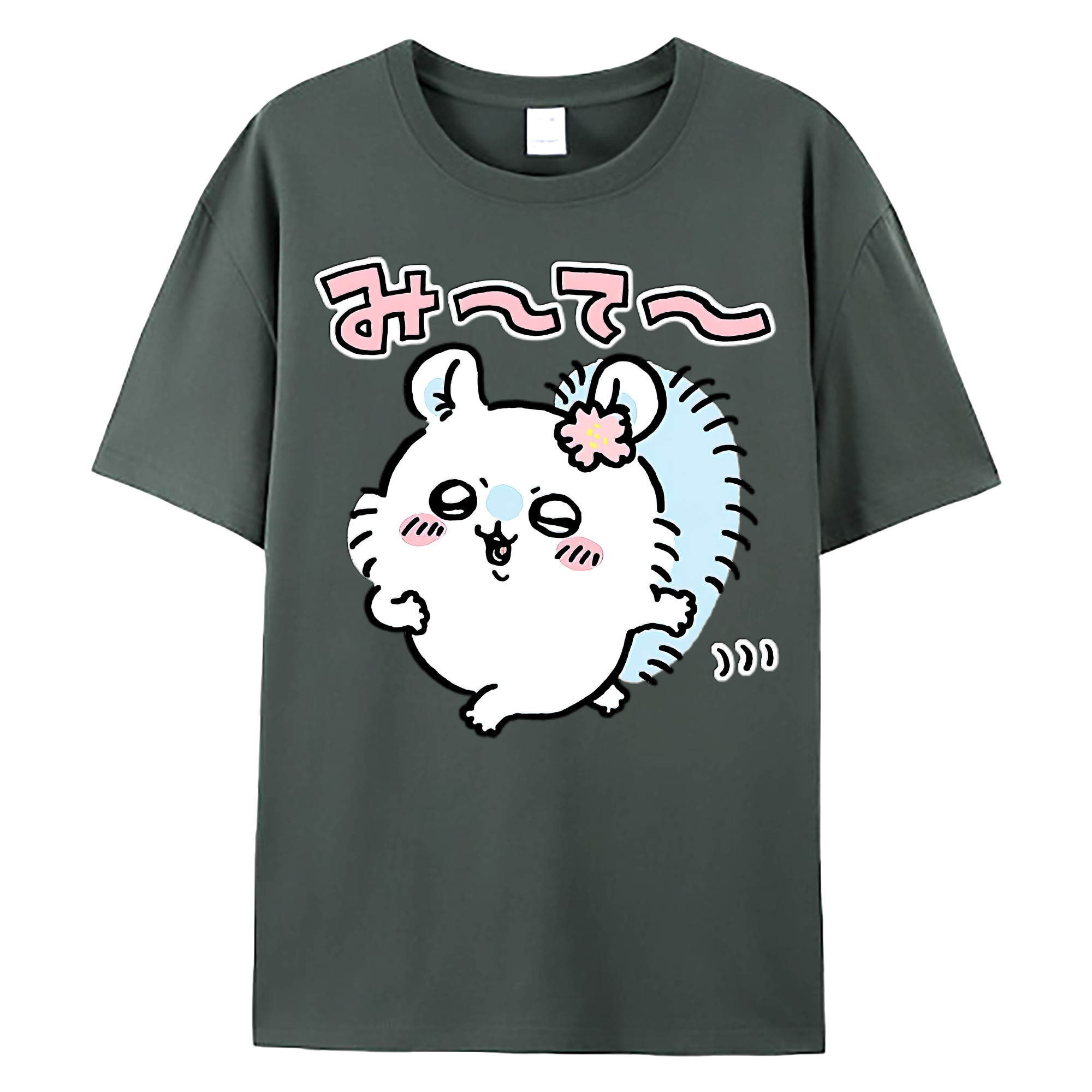 （画像用） ちいかわ モモンガ Chii-kawa Momonga 綿100％ メンズ半袖Tシャツ｜肌触りやわらか＆通気性
